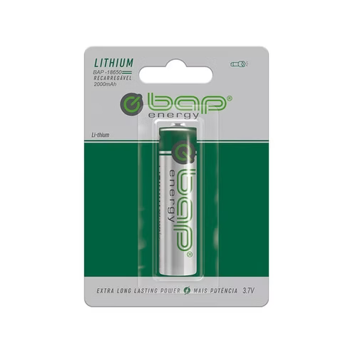 BAP-18650B - Bateria de Lithium 3.7V 2000mah C/Blister
