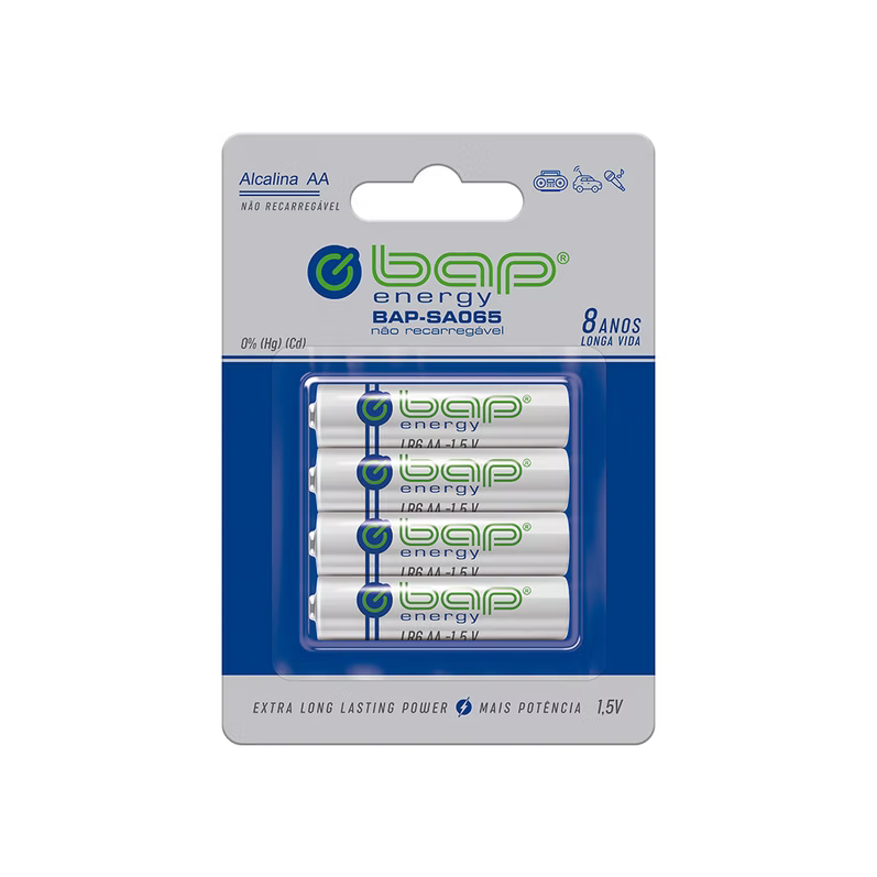 BAP-SA065 - Pilha Alcalina 1.5v AA C/4un