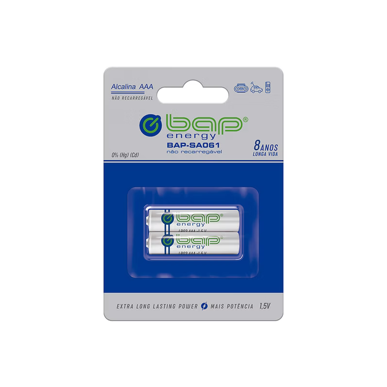 BAP-SA061 - Pilha Alcalina 1.5v AAA C/2un